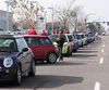 ColoradoRick > Around 40 (?) new and classic Minis of all colors lined both sides of the street on this brisk November day.